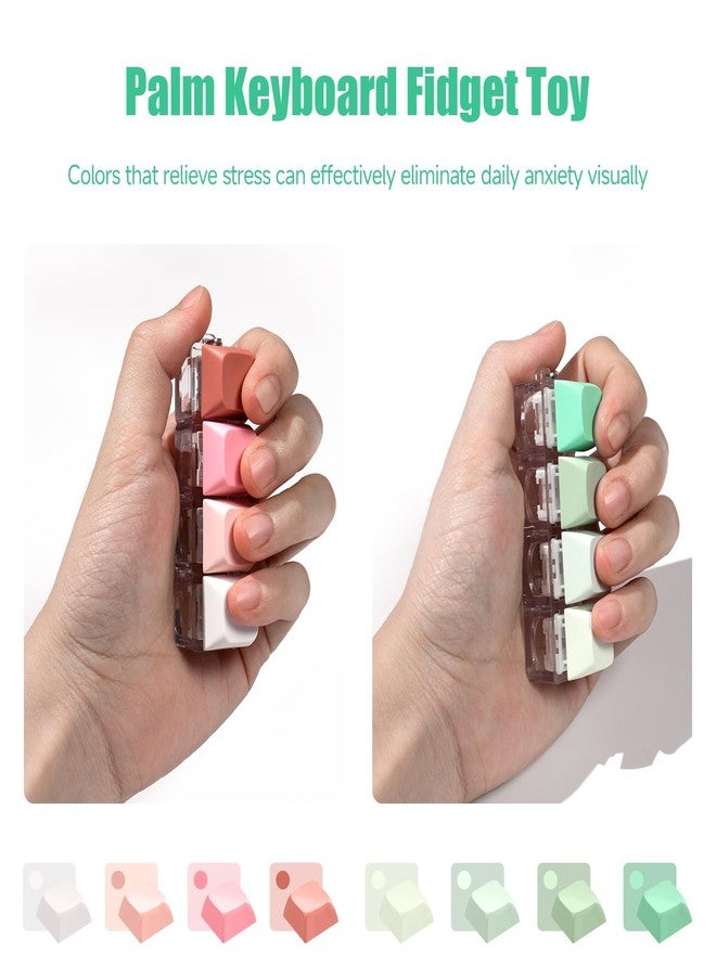 mintcaps Keyboard Fidget Toy - 2Pcs Fidget Keyboard Keychain Keyboard Clicker Fidget Toy Stress Relief Keyboard Fidget Clicker - Image 5